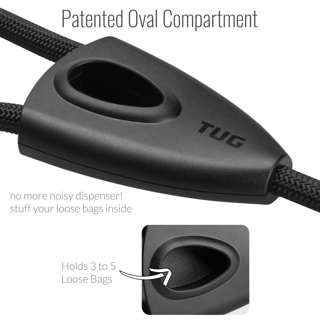 TUG 5 FT Dog Leash with Integrated Oval Dispenser: Green