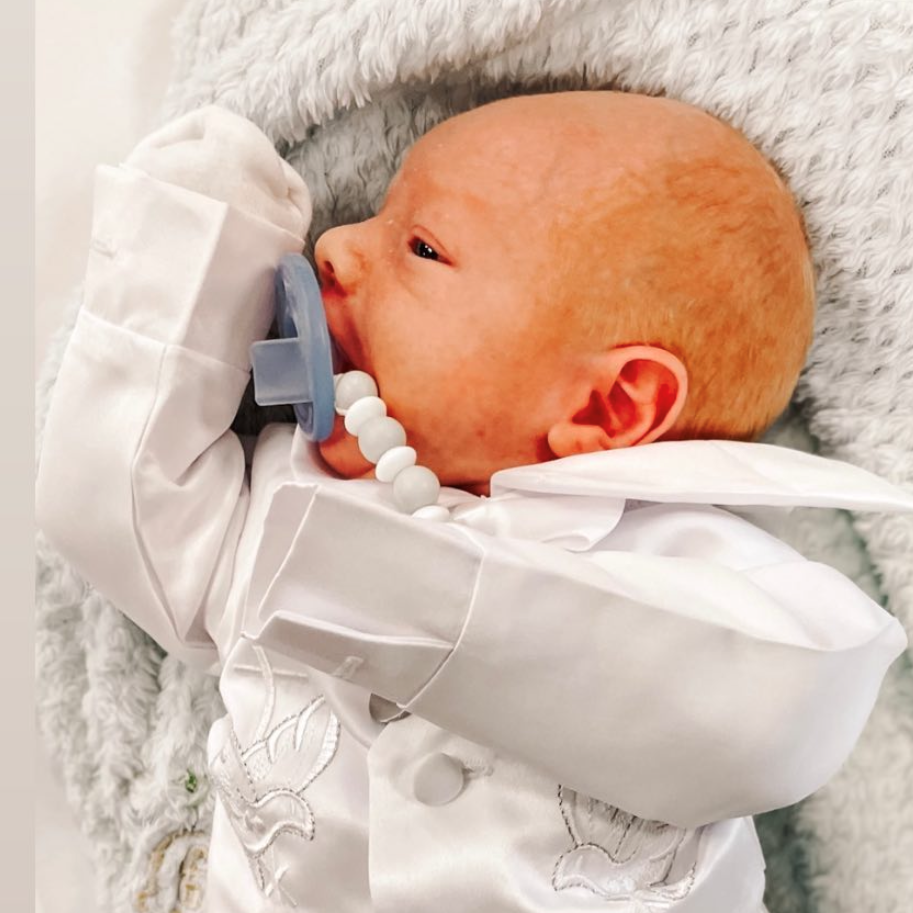 Ali+Oli Silicone Pacifier Clip | Mini Lentil: Mint