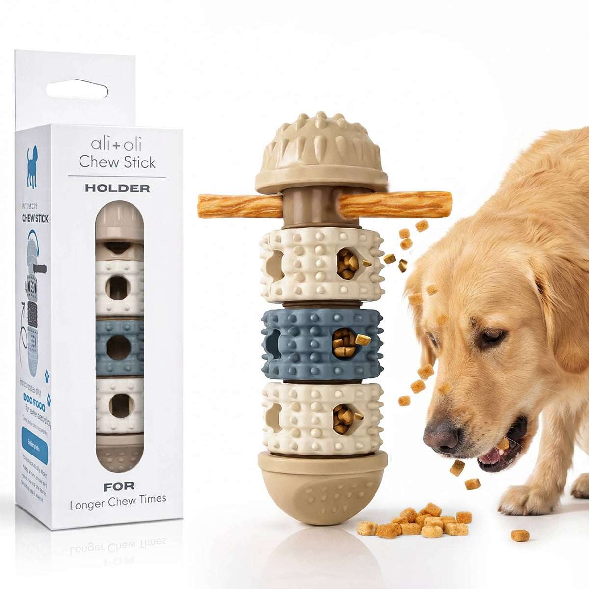 Ali+Oli Pets Bully Stick Holder & Treat Dispensing Dog Toy