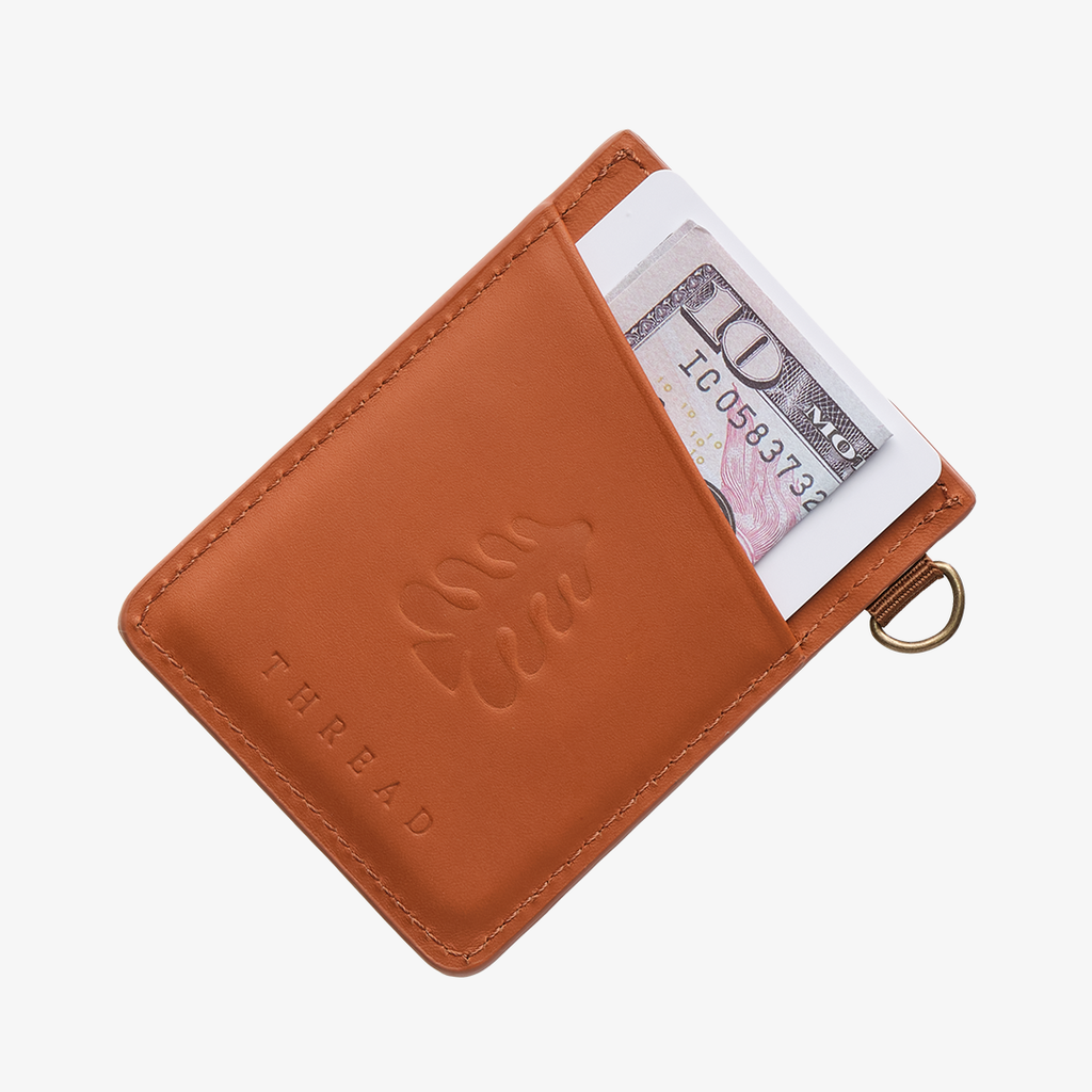 Mountain Flowers - Vertical Leather Wallet: Mountain Flowers