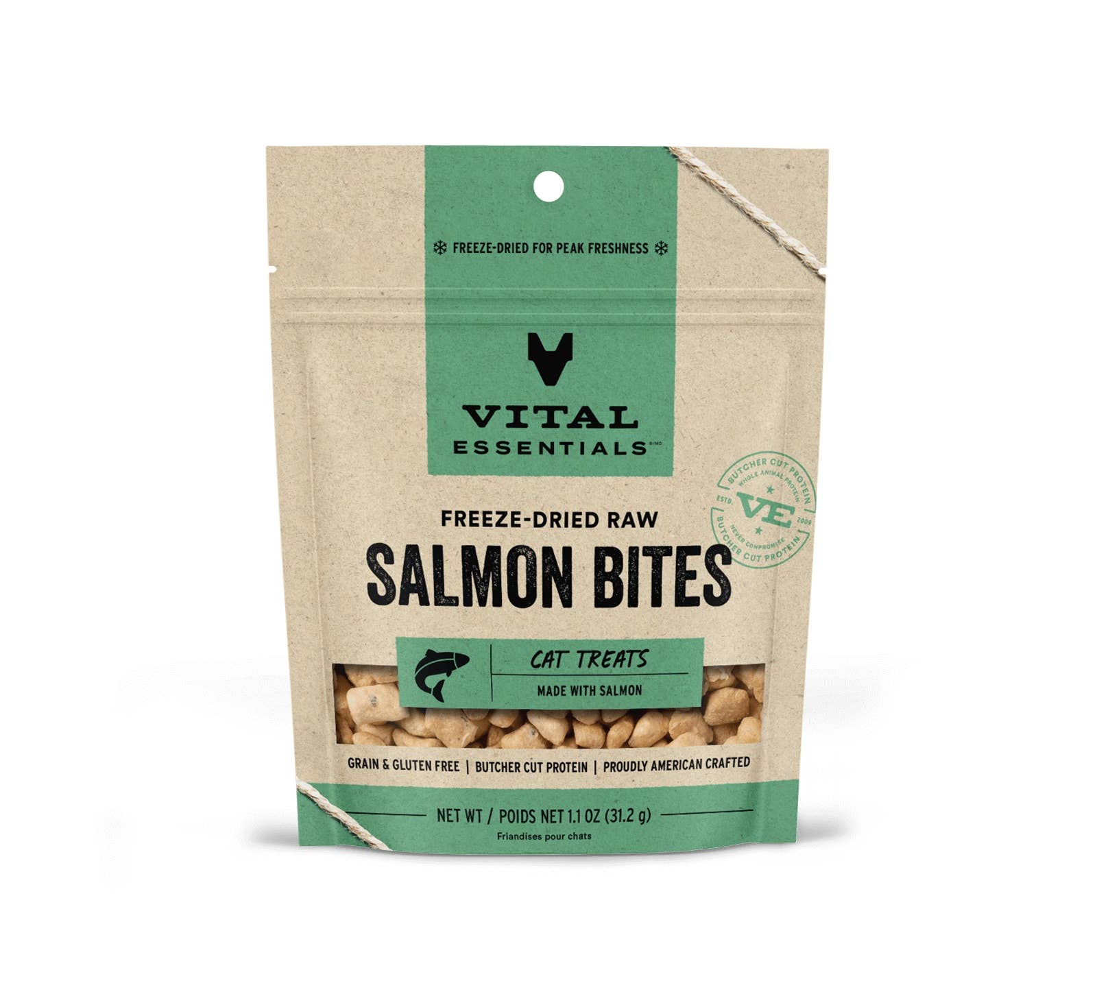 Vital Essentials Salmon Bites FD Cat Treats 1.1 oz