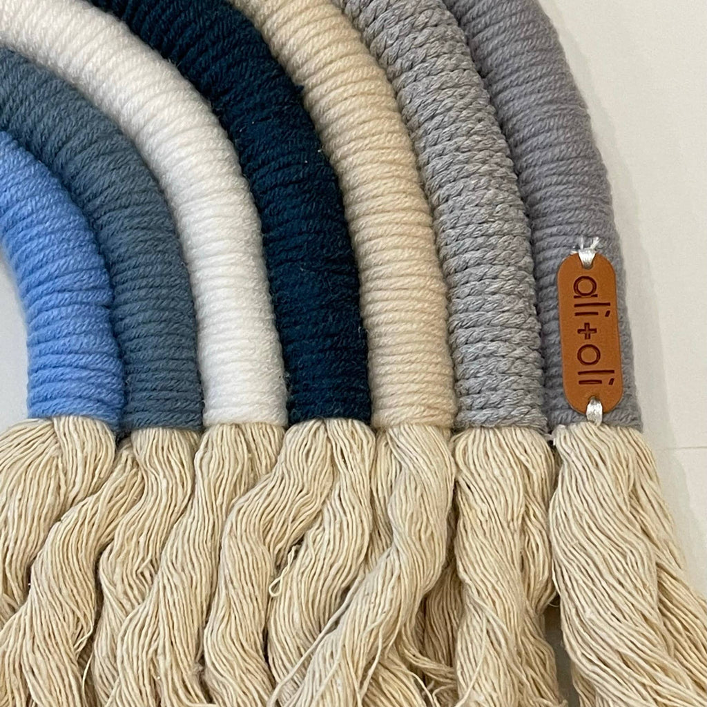 Macrame Nursery Wall Décor - Rainbow (Midnight)