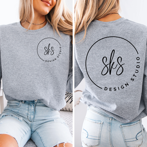 CUSTOM LOGO | Unisex Crewneck Sweatshirt: Ash / M