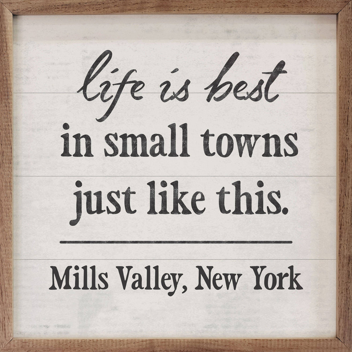Life Is Best In Small Town Personalized: White / 4x4