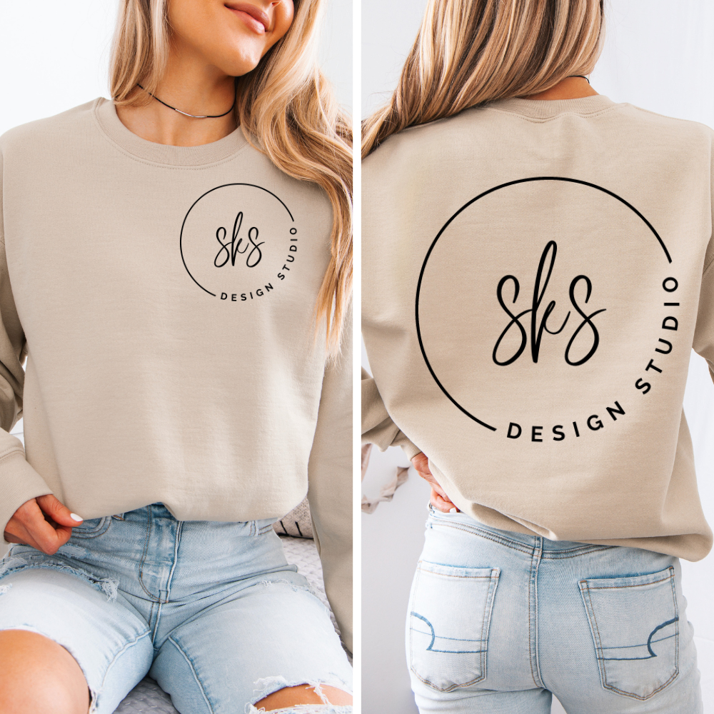 CUSTOM LOGO | Unisex Crewneck Sweatshirt: Ash / XS