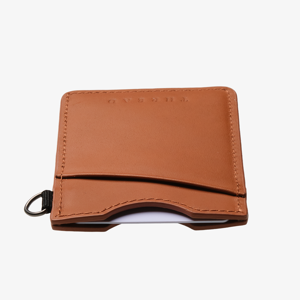 Sand Dollar Black - Vertical Leather Wallet: Sand Dollar Black