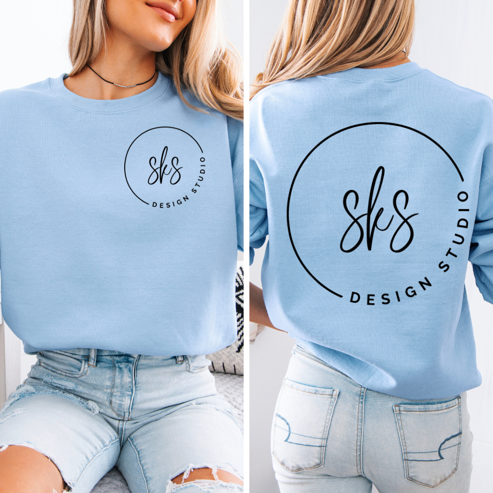 CUSTOM LOGO | Unisex Crewneck Sweatshirt: Ash / XS