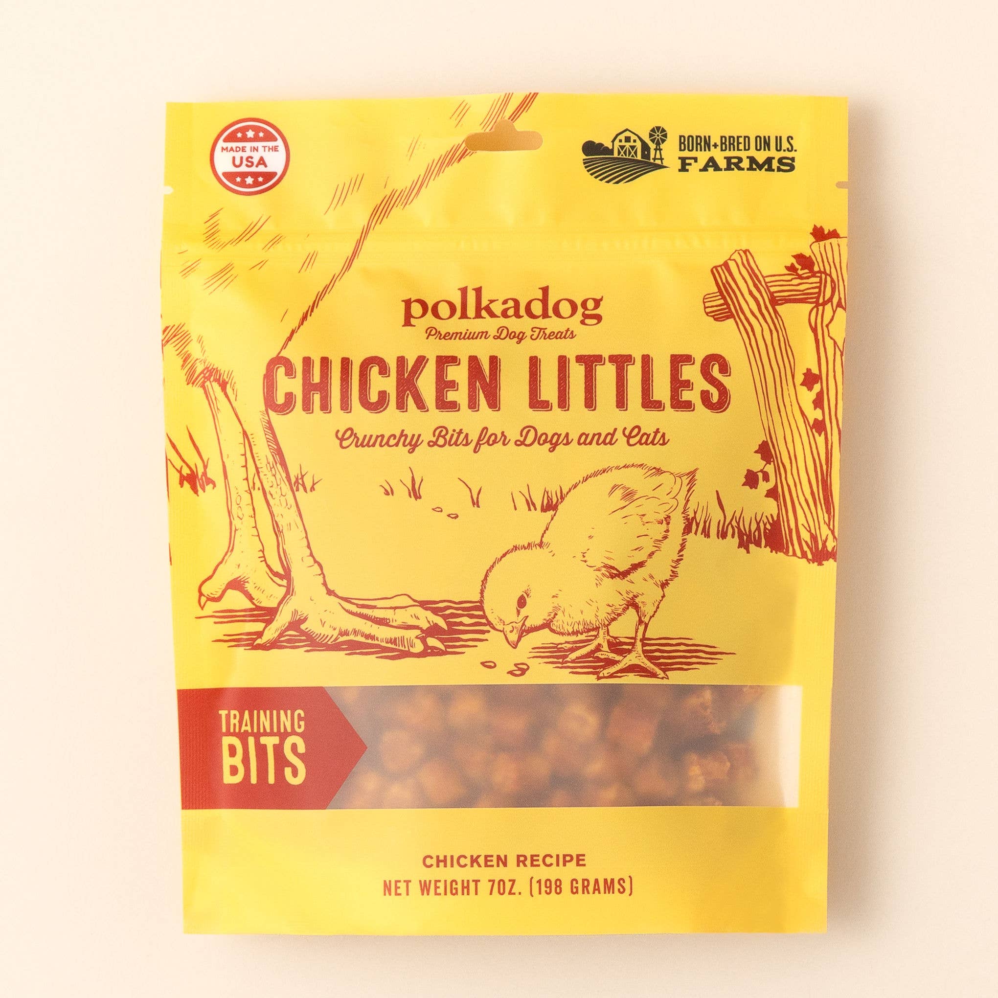 Polkadog Chicken Littles Training Bits Dog & Cat Treats 7oz