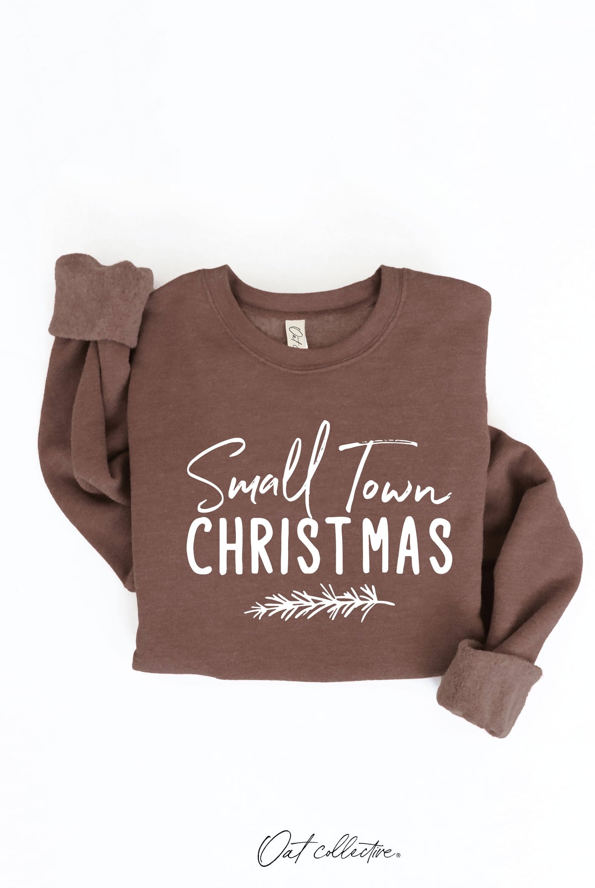 SMALL TOWN CHRISTMAS Graphic Sweatshirt: HEATHER DUST / M