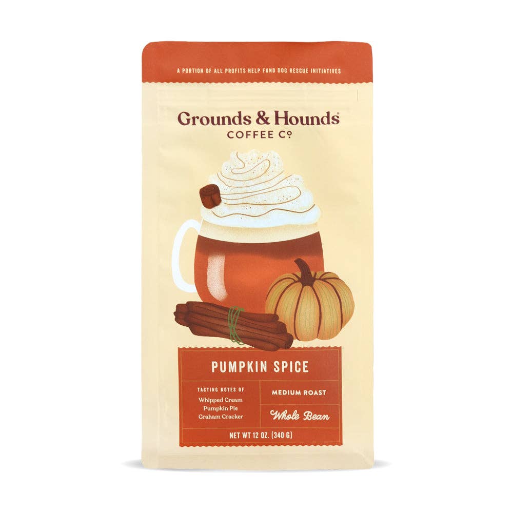 Grounds & Hounds Coffee - Pumpkin Spice Whole Bean