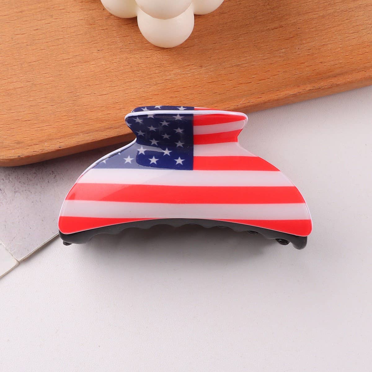 4TH OF JULY RECTANGLE HAIR CLAW CLIPS_CWAHA0700: NAVY / (OS) 3