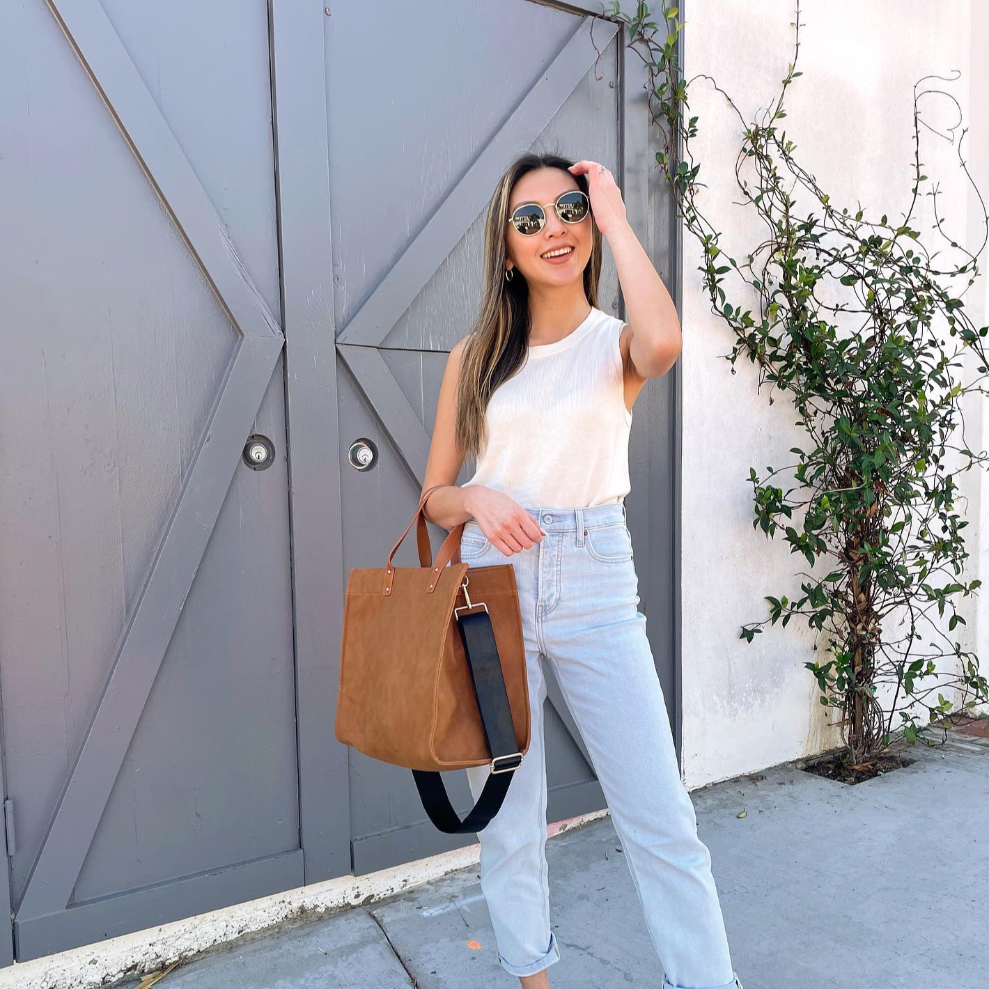 Campbell Tote | Choose Your Strap: Brown / Gray Leopard