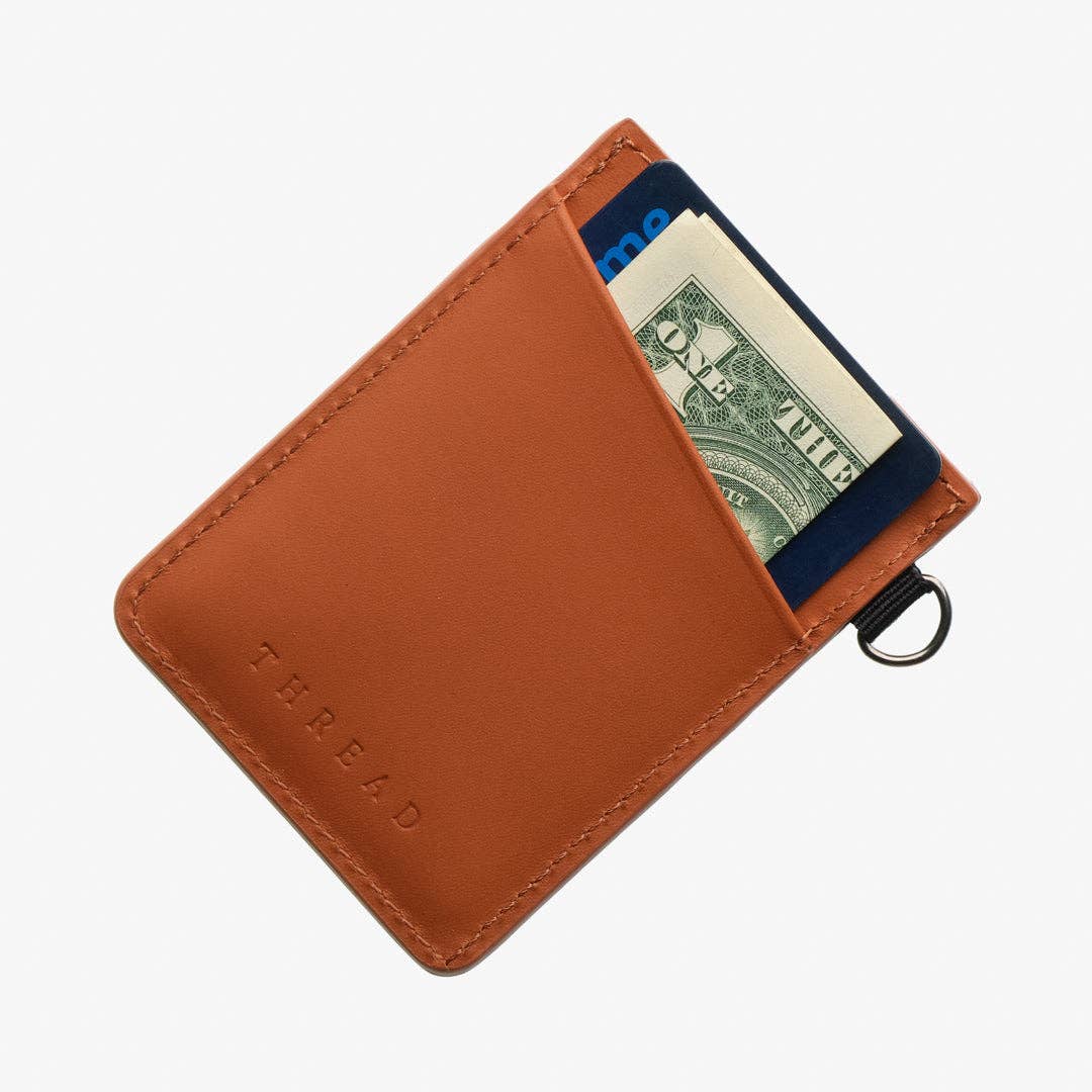 Sand Dollar Black - Vertical Leather Wallet: Sand Dollar Black