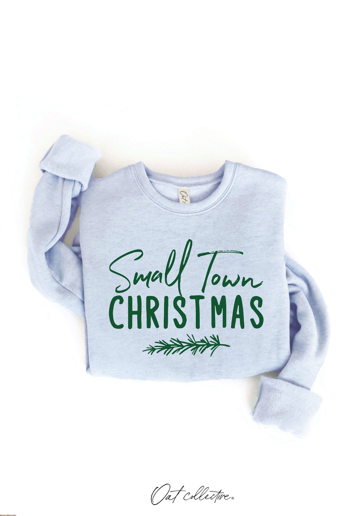 SMALL TOWN CHRISTMAS Graphic Sweatshirt: HEATHER DUST / L