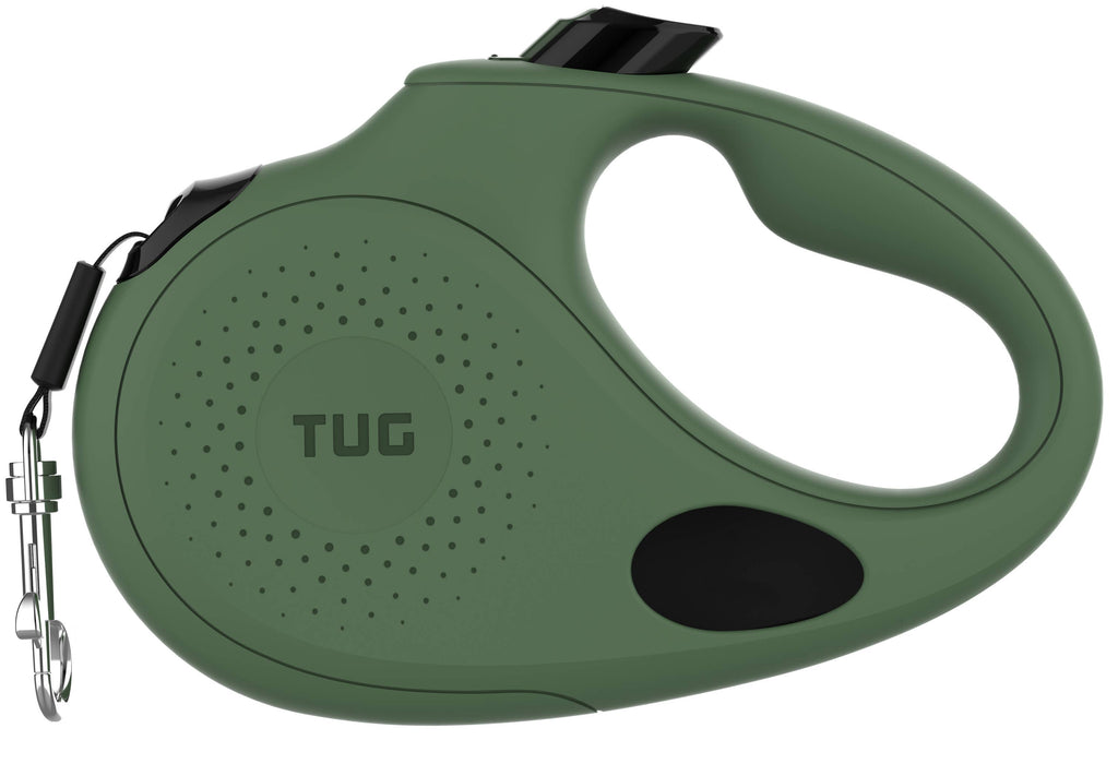 TUG Retractable Dog Leash with Integrated Dispenser: Black / Small