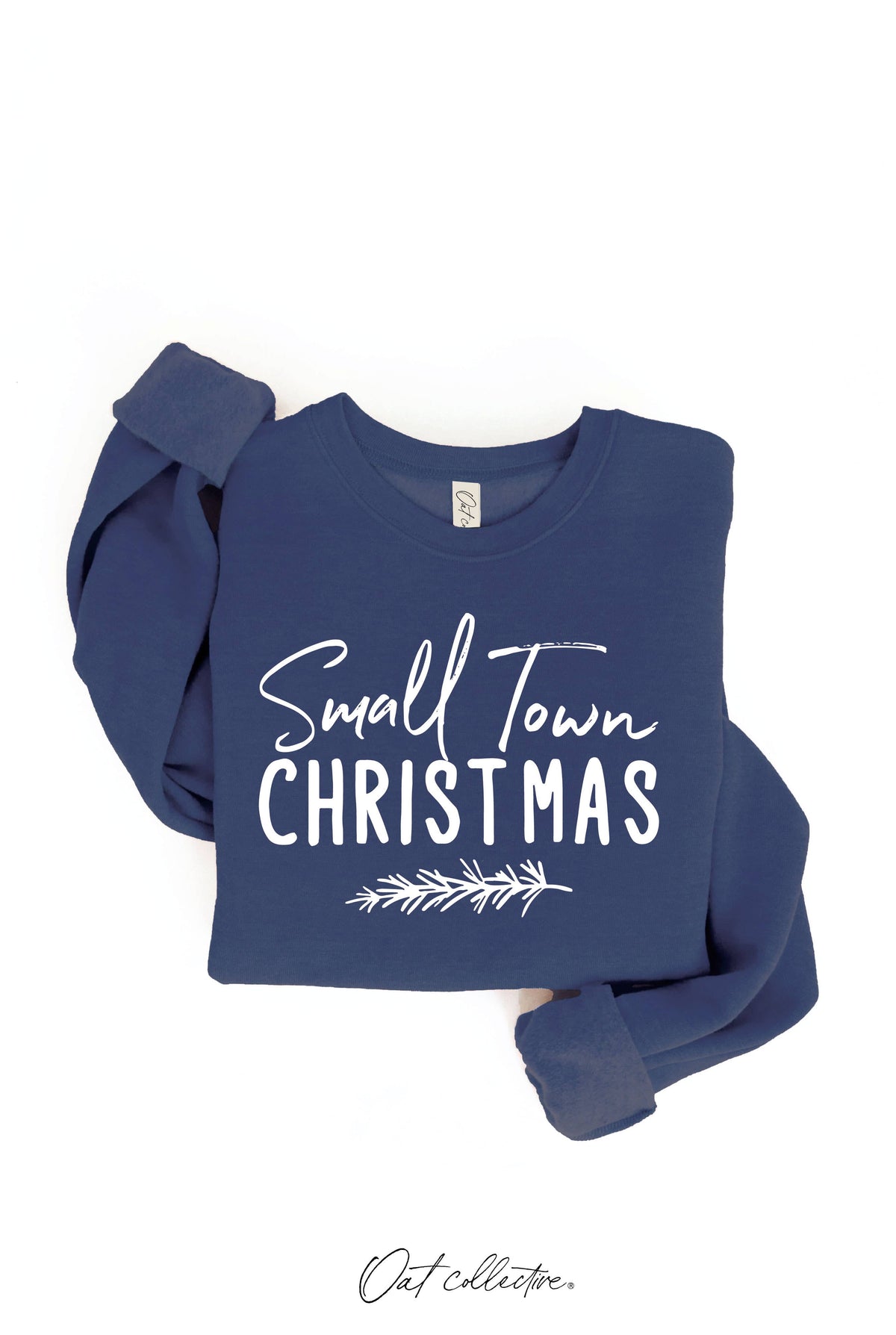SMALL TOWN CHRISTMAS Graphic Sweatshirt: HEATHER DUST / XL