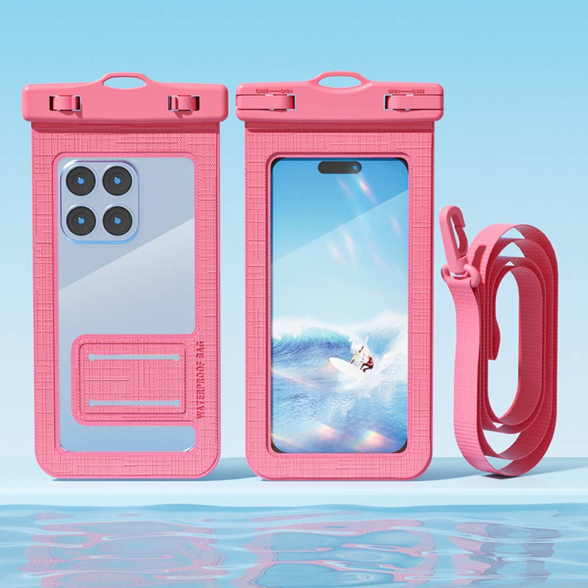 Waterproof Phone Case for Selfie & Touchscreen_CWMM6776: TEALBLUE / (OS) 1