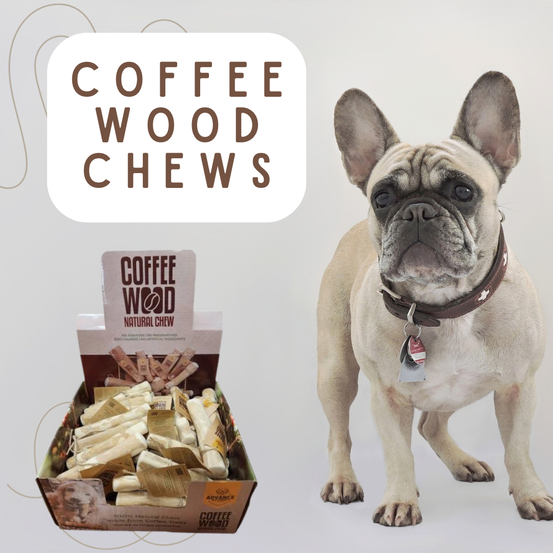 All-Natural Coffee Wood Chews for Dogs!: Single / Medium