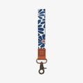 Emmeline Navy - Wristlet Keychain: Blue/Cream