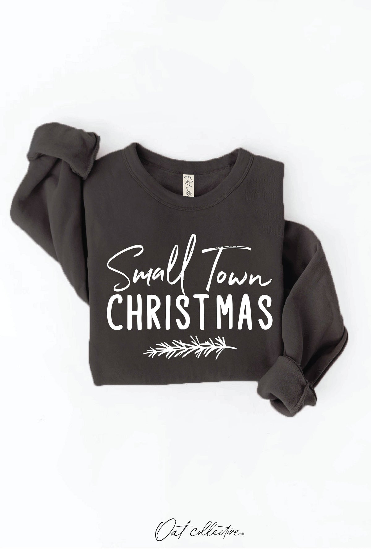 SMALL TOWN CHRISTMAS Graphic Sweatshirt: HEATHER DUST / M