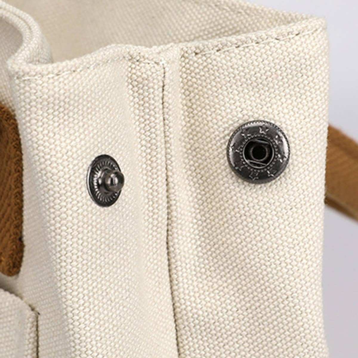 SIMPLE CANVAS UNDERARM HANDBAG TOTE BAG_CWAB1263: White / (OS) 1