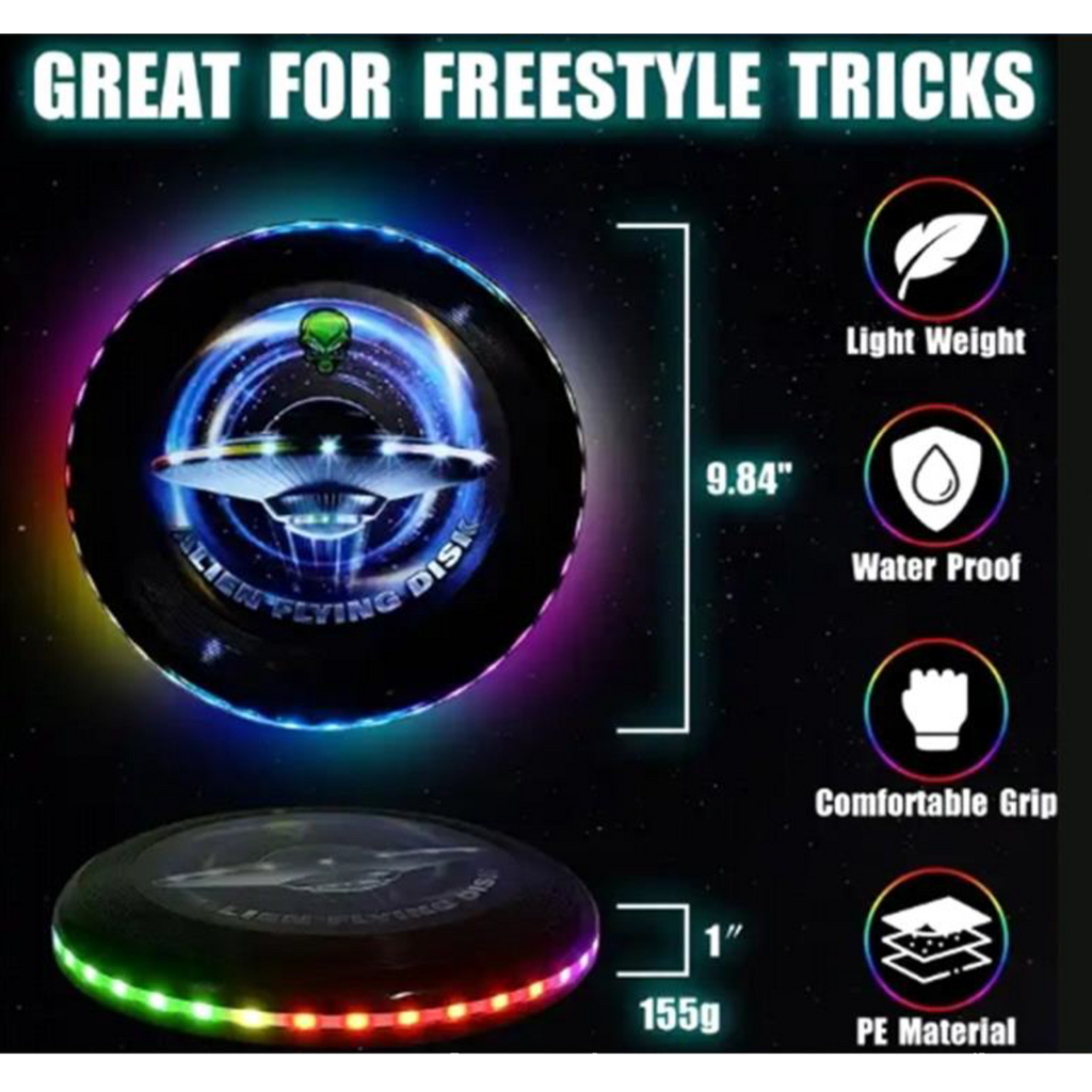 RGB Glow in the Dark Light-up Flying Disc - 6/Display: Wholesale Price