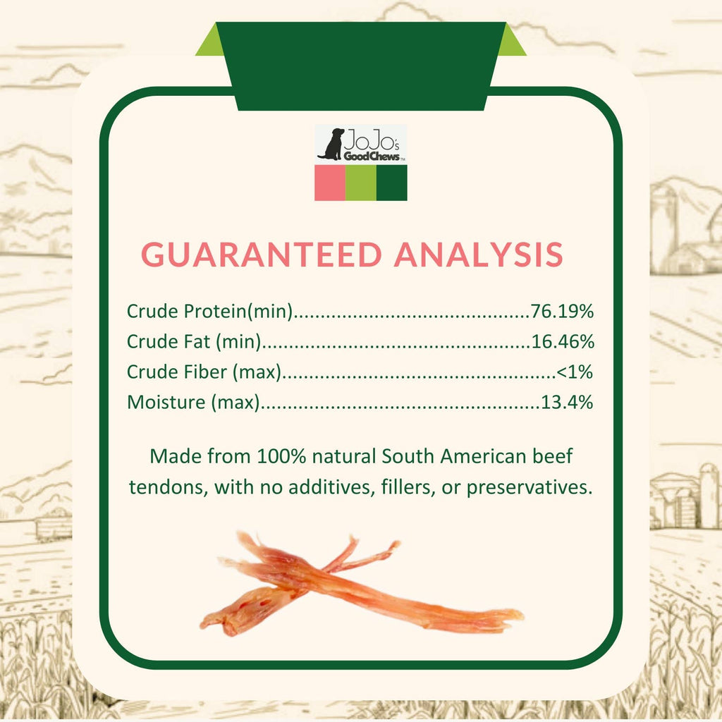Beef Y Thick Tendon Dog Chews (8–10”) – 15 Pack