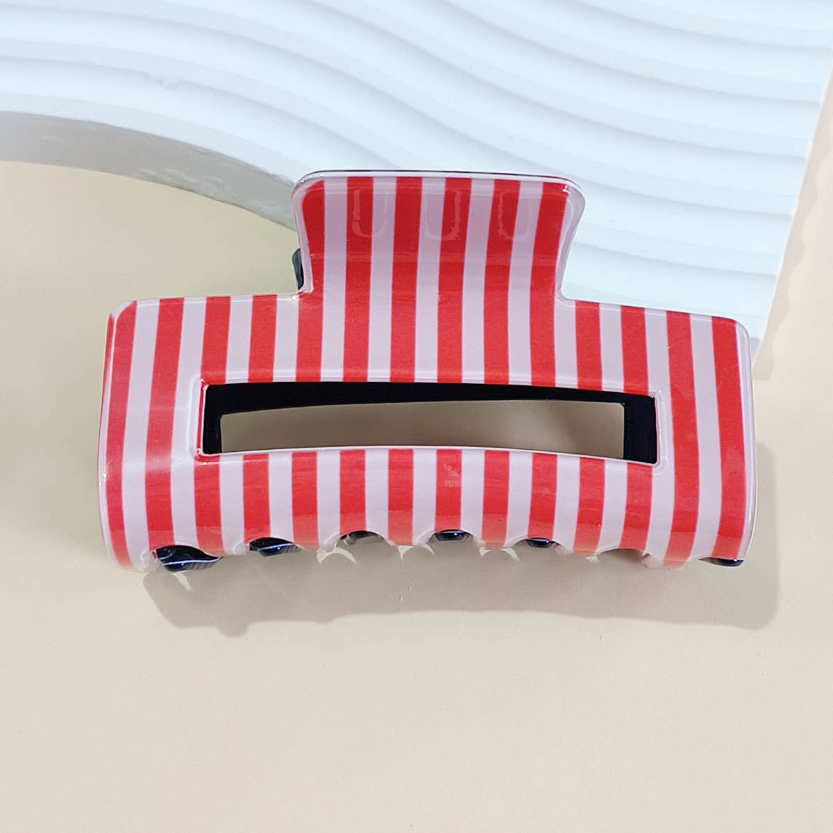 4TH OF JULY RECTANGLE HAIR CLAW CLIPS_CWAHA0700: BLUE / (OS) 3