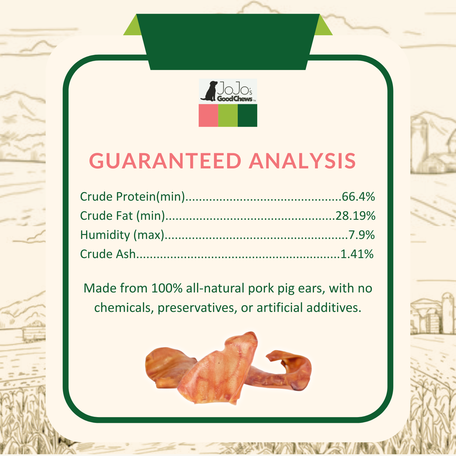 Whole Pig Ears Dog Treats - All Natural Dog Chews