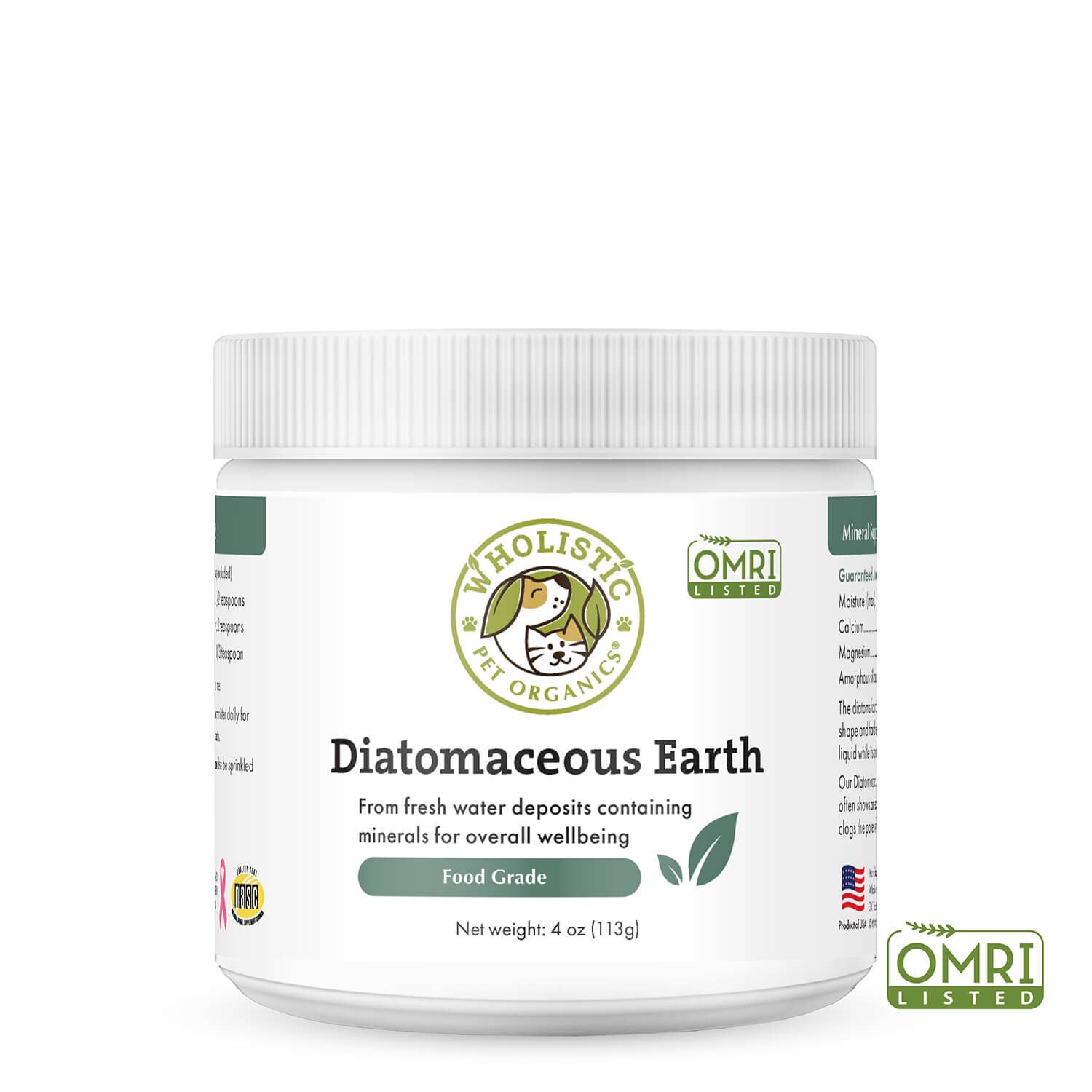 Diatomaceous Earth: 13 oz