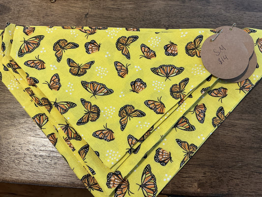 Yellow butterfly bandana