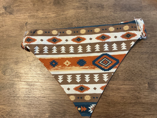 Brown country scrunch bandana