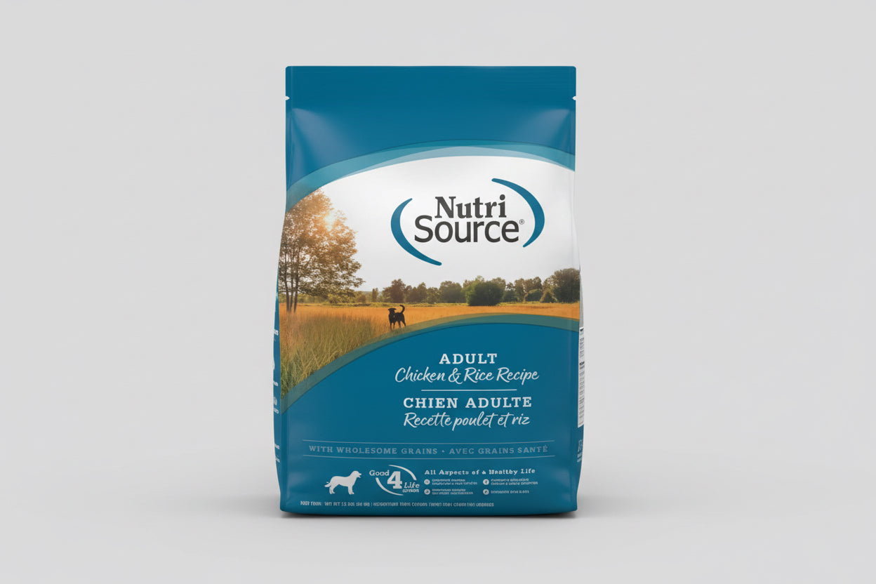 Nutri source adult chicken and rice dog food 12 pounds