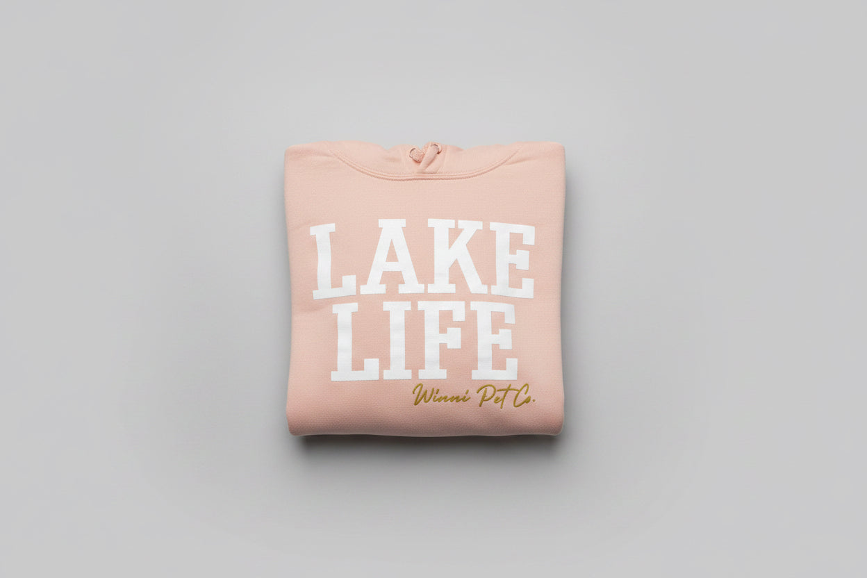 Lake Life Cropped Peach Hoodie XL