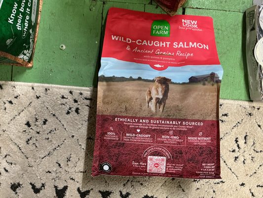 Wild caught salmon 4 pound bag open farms, ancient grains