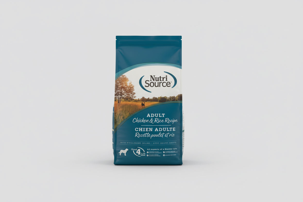Nutri source adult chicken and rice dog food 4 pounds