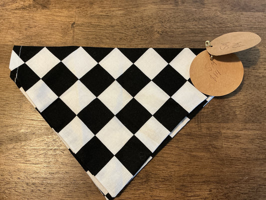 Black and white checkered bandana