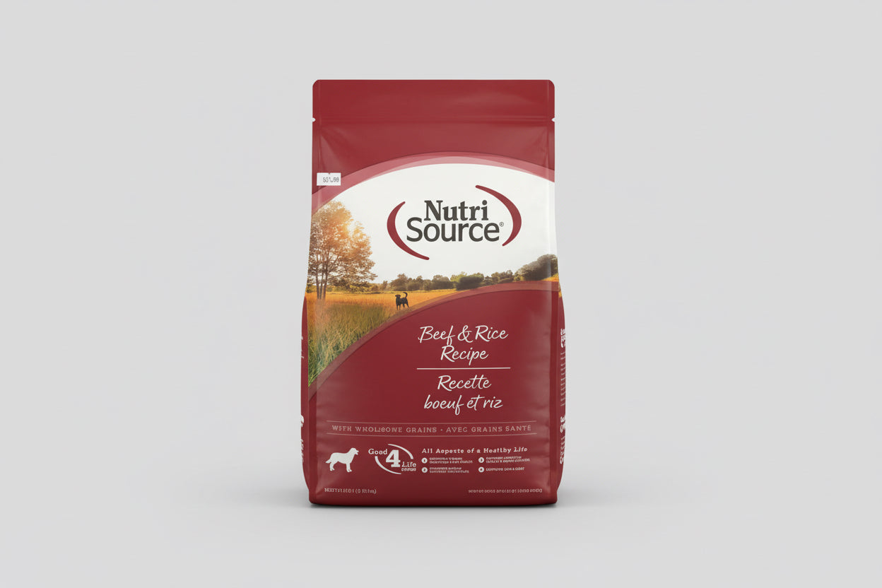 Nutri source beef and rice dog food 4 pounds