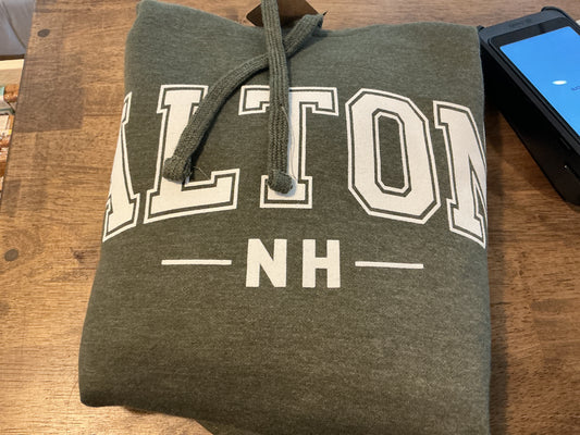 Alton NH green hoodie