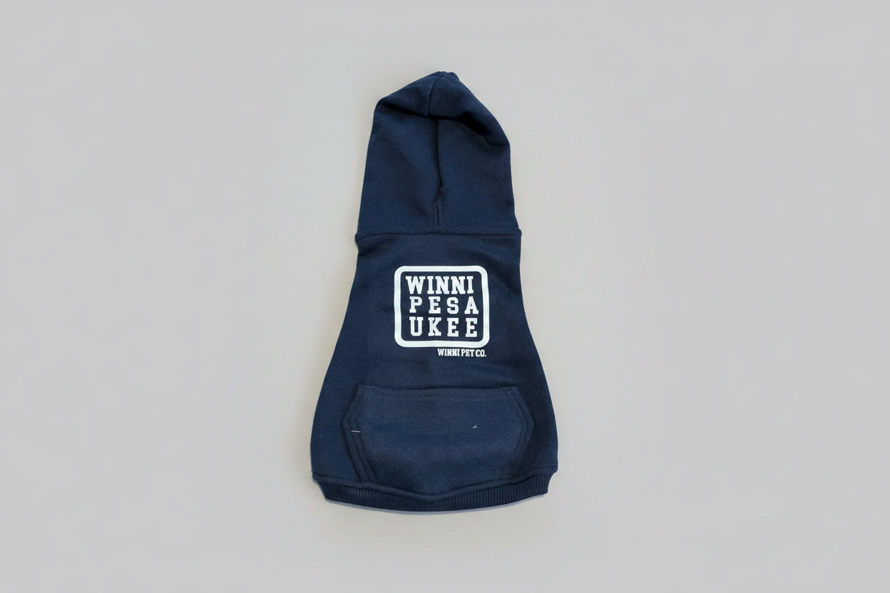 Navy Winni Pet Co. Dog Hoodie XS