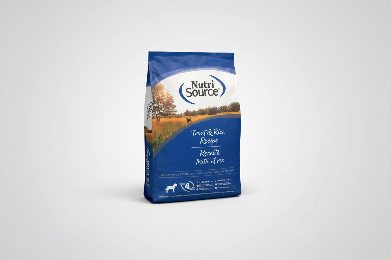 Nutri source trout and rice dog food 26 pounds